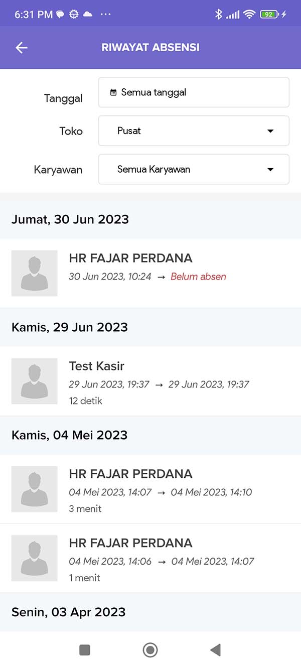 Absensi Pegawai
