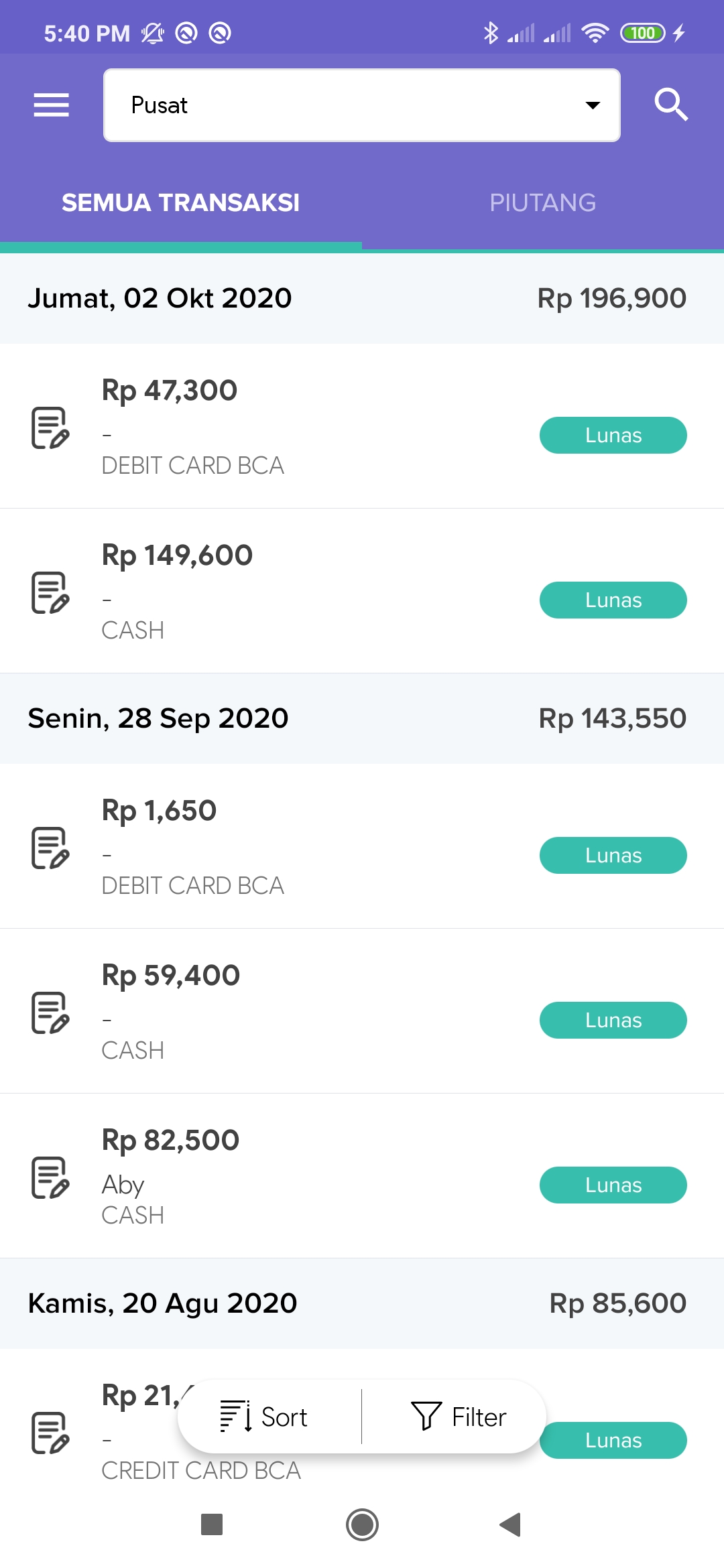 Riwayat Transaksi